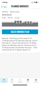 intervals planned workouts